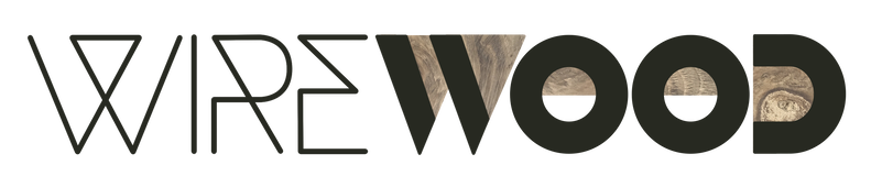 WireWood wire tree sculpture logo